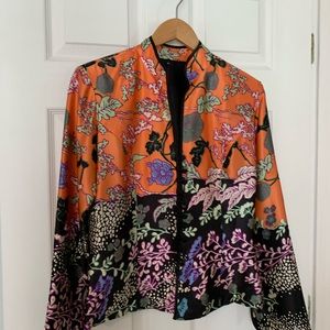 Silk jacket hand beaded size small